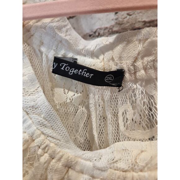 By Together Tunic Lace Top Size 2XL Boho Vintahe Style NWoT - Picture 3 of 4